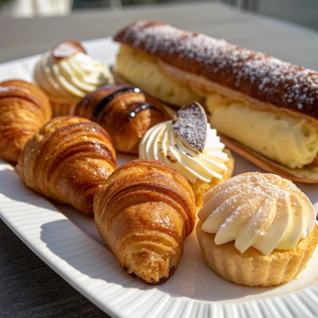 Assortment of French pastries
